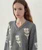 SINOON Sn Flower Loose Fit Knit (Grey)