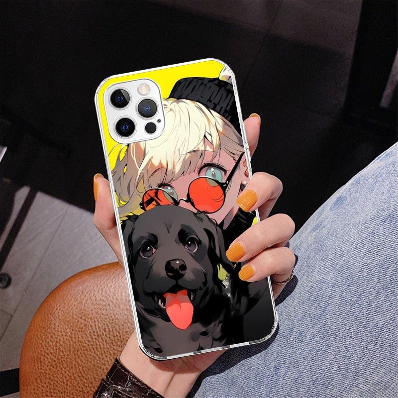 Cute Anime Ins Girls Animal Cat Phone Case For iPhone 17 Air 16 Pro Max 16E 15 + 14 Plus 11 12 13 Mini 7 8 SE Gift Print Cover F