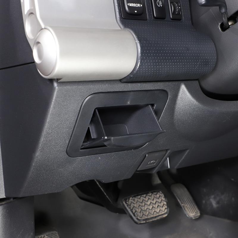 1pcs ABS Black Car Fuse Box Coin Container Bin Storage Tray Holder Fit For Toyota FJ Cruiser 2007- Auto Interior