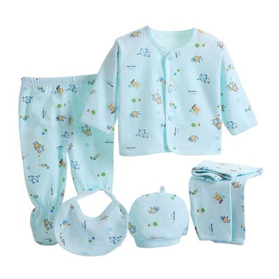 5 Pieces Outfit 0-3 Months Spring Autumn Newborn Baby Clothing Cotton Kids Clothes Suit Unisex Infant Boys Girls Clothing Set
