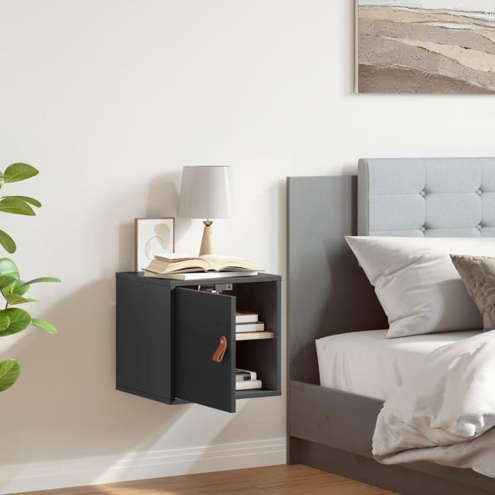 818359 vidaXL Wall Cabinet Grey 31.5x30x30 Cm Solid Pine Wood