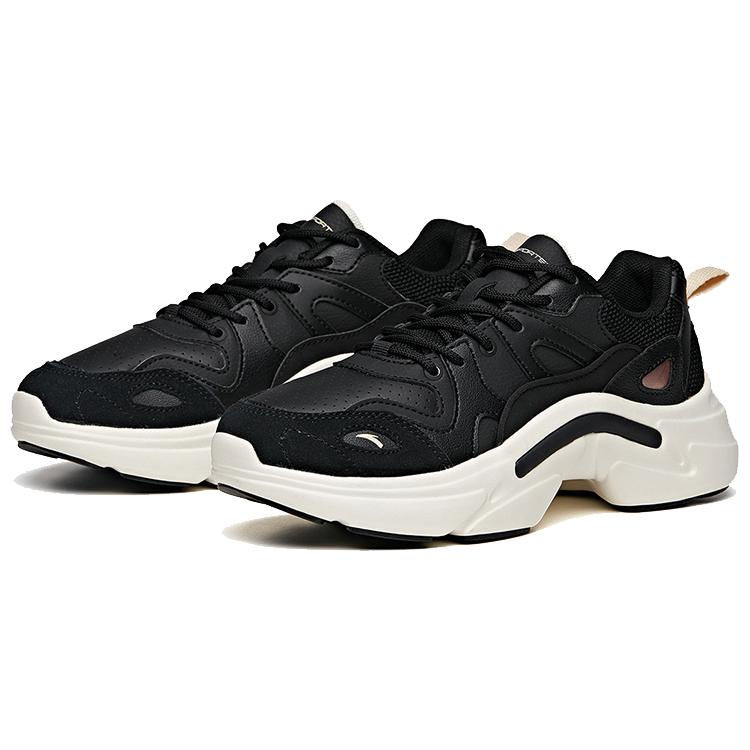 ANTA Chunky Sneakers Women's Low top Black/Ivory White 12948883-1