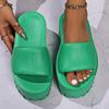 2024 Léto Nové Dámské Pantofle Pár Plážové Pantofle Měkká EVA Silná podešev Skluzavky Boty Platforma Plochý podpatek Pantofle Běžné Sandály
