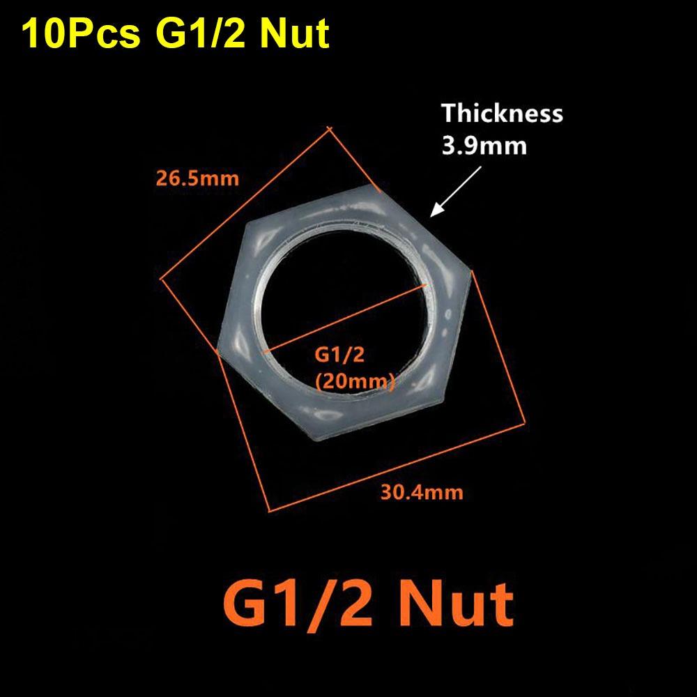 10Pcs M6-G1/2 To 2.4-11.1mm Water Hose Joint for Aquarium Fish Tank Fittings