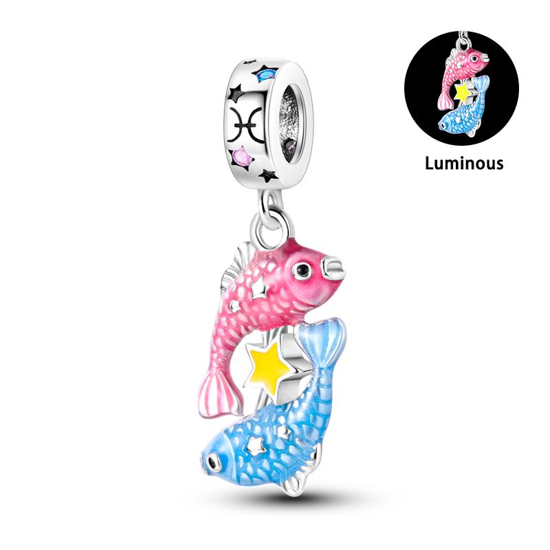 Summer 925  Silver Sailing Ship Lighthouse Luminous Ocean Series Charms Beads Fit Pan 925 Original Bracelets DIY Jewelry