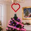 Heart Shaped Tree Topper for Valentine's Day Treetop Red Heart Decoration with Spring for Home Wedding Holiday Party Supplies