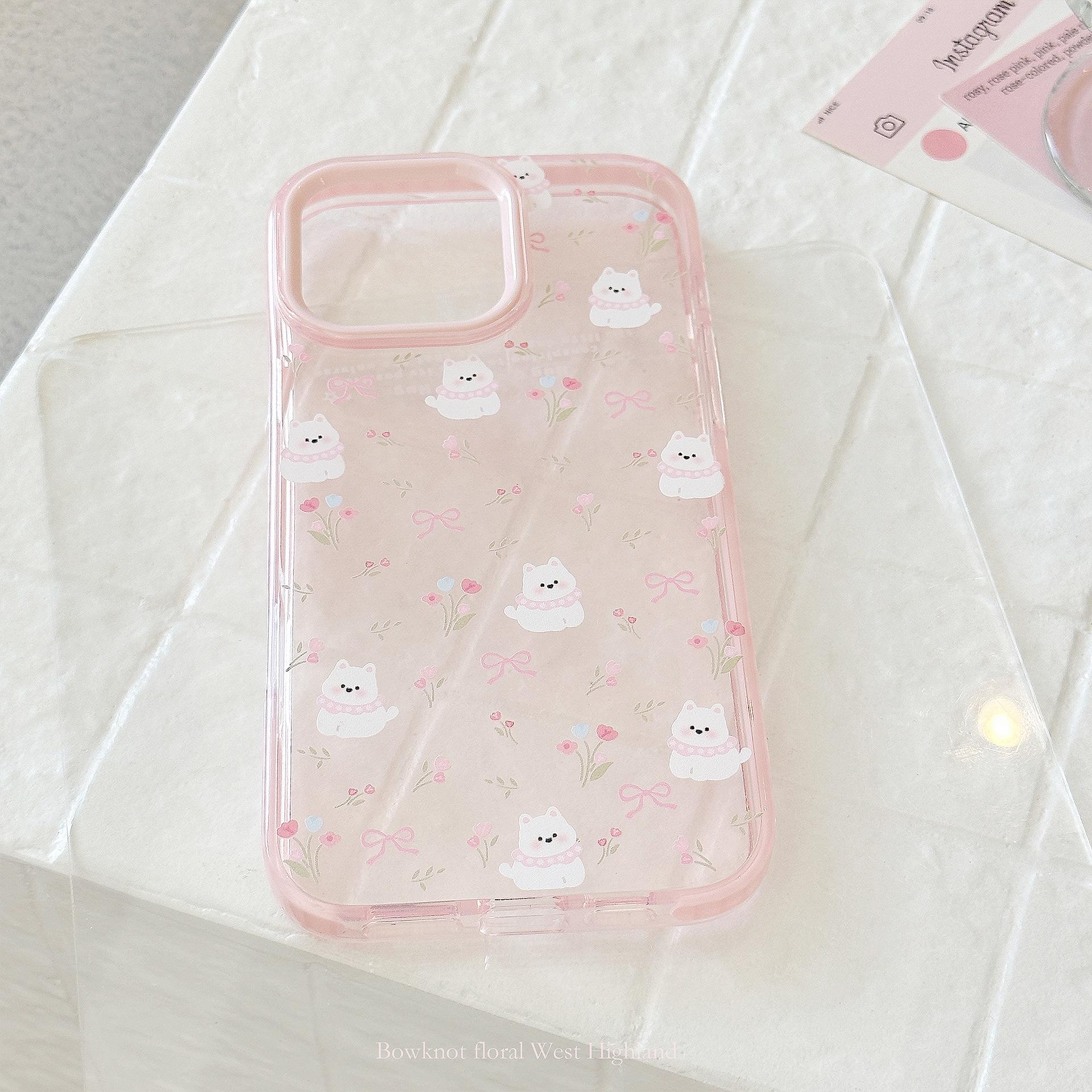 

Милая мультяшная подставка для щенка Чехол для мобильного телефона iPhone 15 Apple 16 Promax Подходит для 14 Нишевый 13 Противоударный 12pro max (6.7)