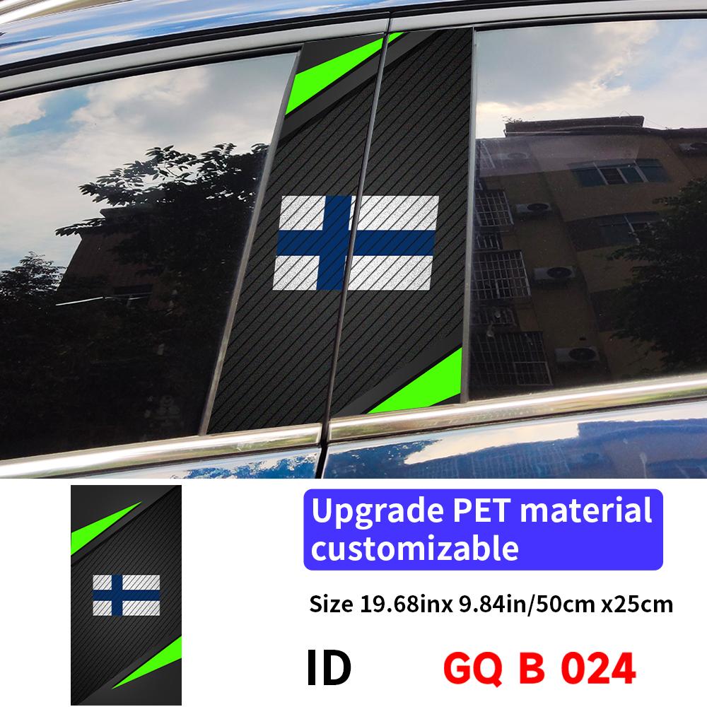 Finland Flag Car Stickers Car B-pillar Vinyl Decal Car Door Pillar Waterproof Decal Scratch-Resistant Cover DIY Modified Sticker