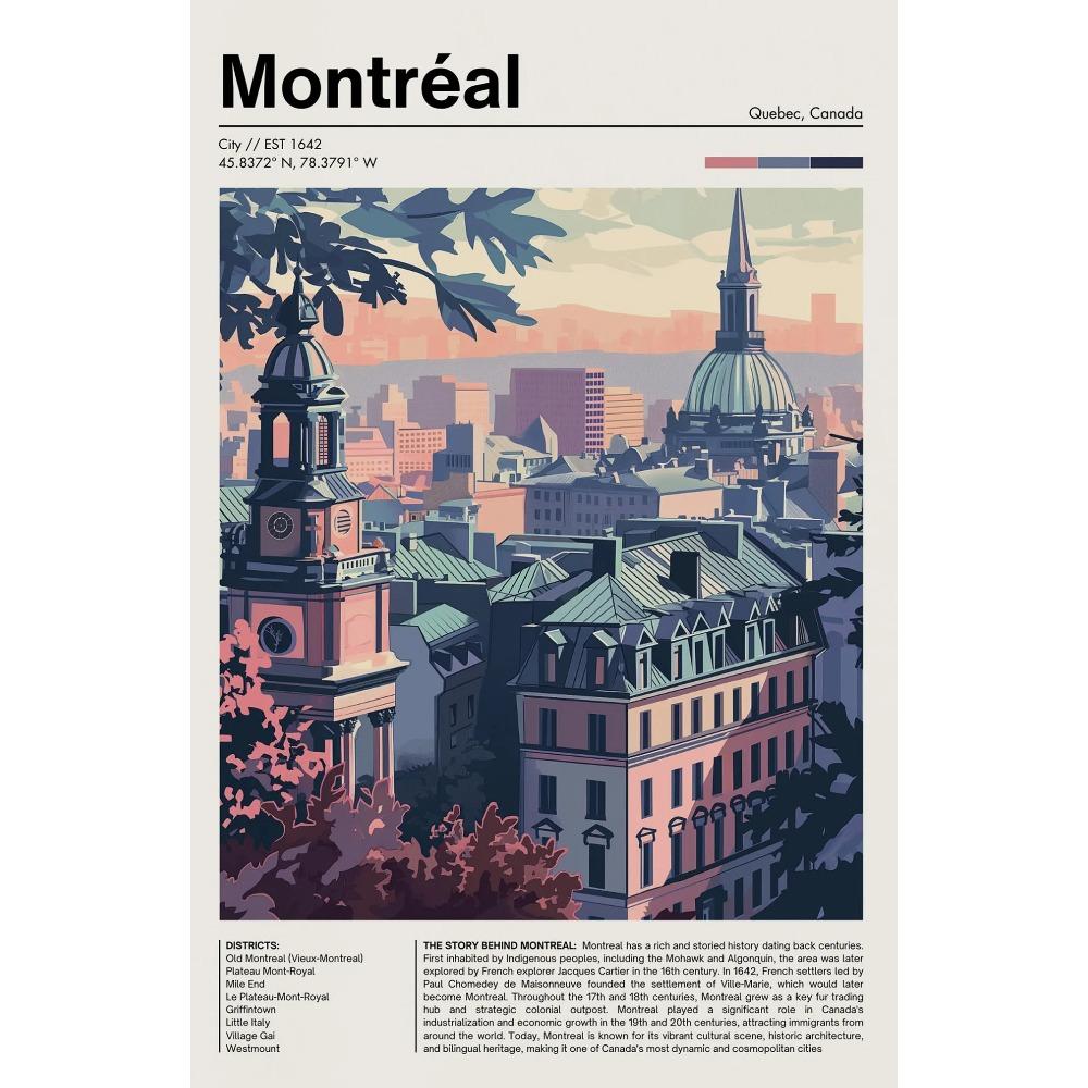 Kanada Reise Chic Stadtlandschaft Poster Vintage St. Johns Toronto Drucke Leinwandgemälde Wandkunst Bilder Heim Wohnzimmer Dekor