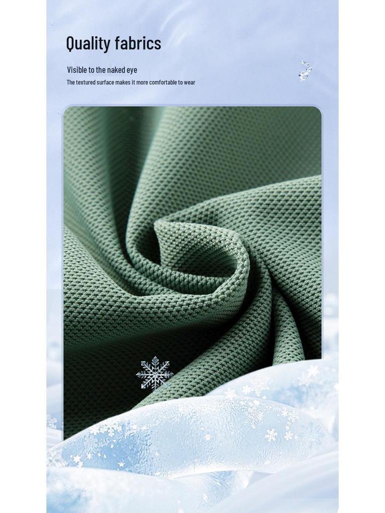 Men's Ice Silk Seamless Polo Shirt - Summer Short-Sleeve Casual Solid Color Design