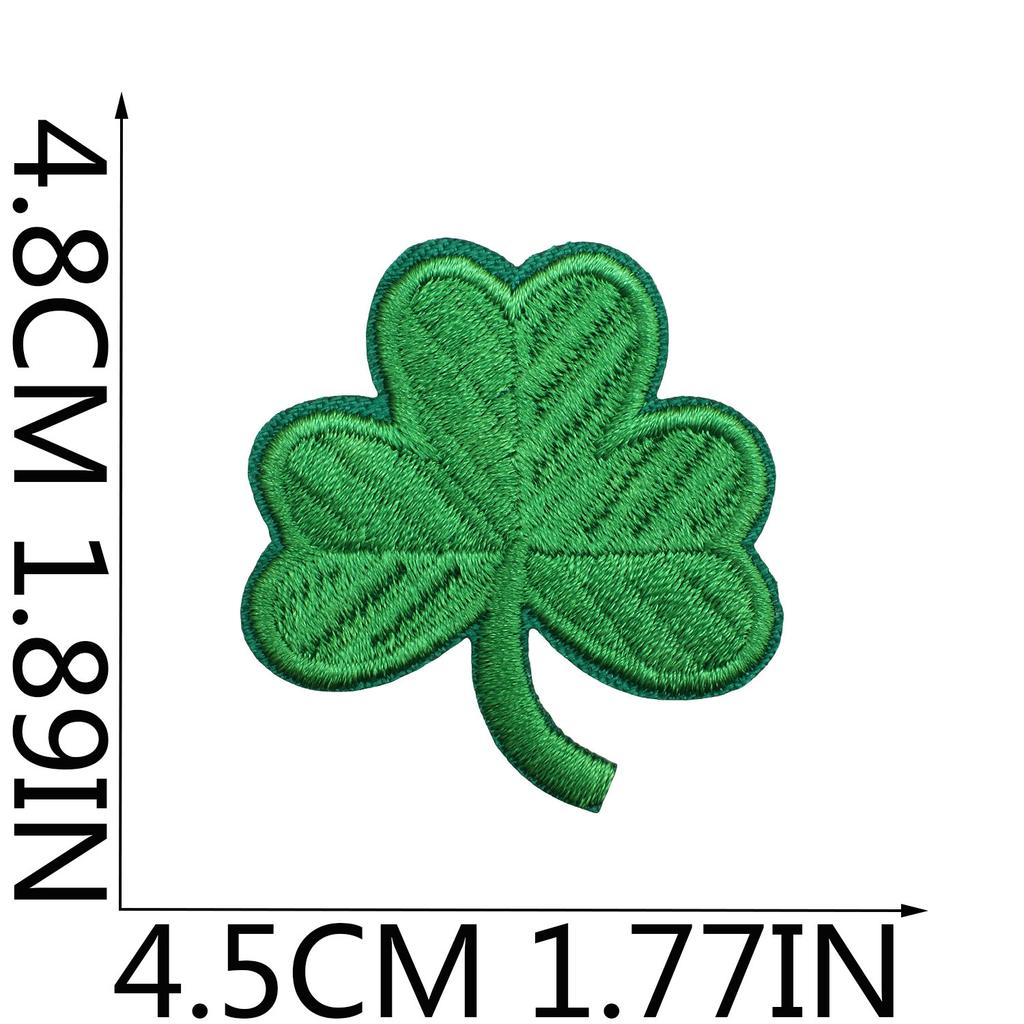 Clover Series Embroidery Cloth Sticker Holiday Clothes Decoration St. Patrick'S Day Patch Sticker Car Rainbow Chapter Boy