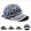 Vintage Distressed Denim Baseball Cap Washed Frayed Hat for Men Women Retro Streetwear Travel Hat