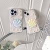 Custodia Glitterata a Forma di Conchiglia Fluida per Cellulare per IPhone17Promax Perla per Apple 15 Fiocco di Neve Stile Ins 13 Morbida