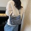 Women's Crossbody Bag Denim Bag Commuter Solid Color Shoulder Crossbody Bag