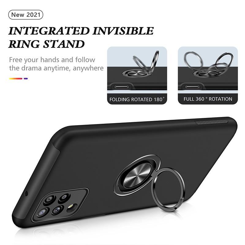 Samsung A12 5G Magnetic Ring Car Holder Case - Full Coverage, Anti-Drop Protective Cover