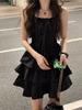 Early Spring New French Black Suspender Dress, Children's Summer Temperament, Beautiful Little Black Dress