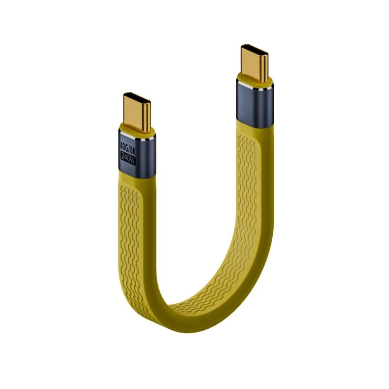 Fast Speed USB4.0 Type C Male to Male Charging Cable 240W Fast Charging 8K60Hz Video Data Transfer for Tablets Phones
