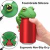 Silicone Soda Can Cover Cute Frog Cover, 3D Print PLA Beverage Lid Flexible Grip Sleeve Protector, Dustproof Drink Sleeves for Outdoor Activities And
