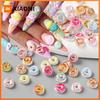 50/100pcs Sweet Doughnut Nail Charms Colorful Kawaii Nail Art Decorations Studs Parts Flatback Jewelry Manicure Nail Accessories