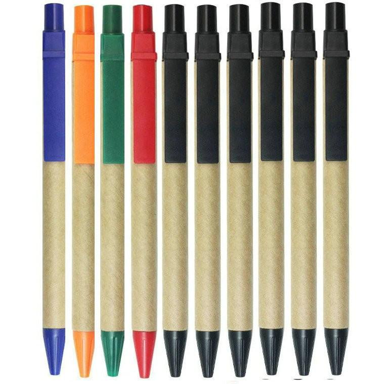 

Kraft Paper Nostalgic Pen - Retro Brown and Ochre Ballpoint in Paper Tube Includes Black Refill (Random Exterior Color)