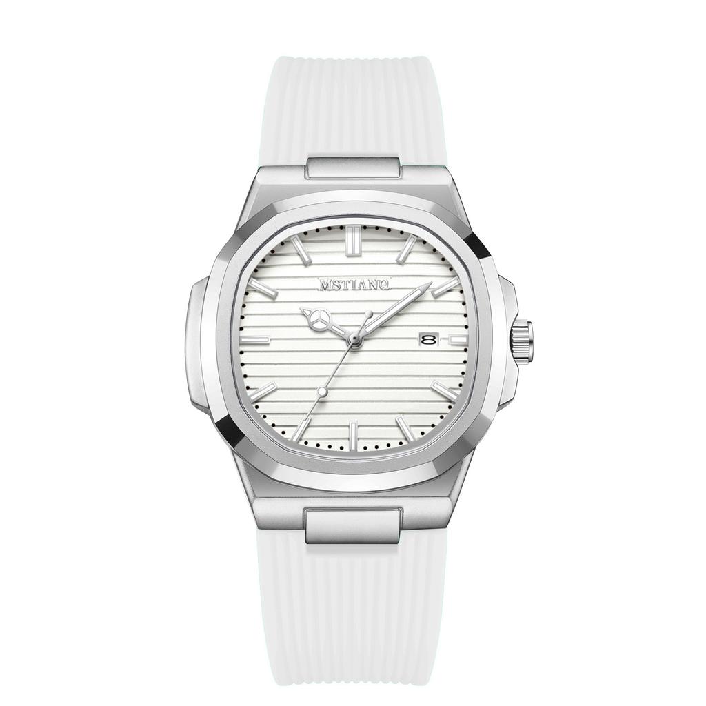 Silicone Strap Square Men'S Calendar Watch Luminous Quartz Watch Watch
