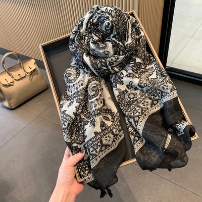 Women Scarf Bohemia Paisley Print Hijab Soft Shawls And Wraps Tessale Female Foulard Designer Pashmina Bandana Headscarf