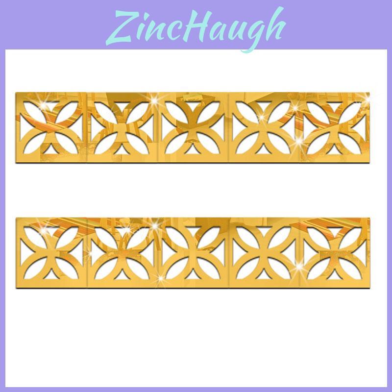 Stunning 10pcs 3d Mirror Geometry Vinyl Removable Wall Sticker For Home Decor