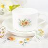 45Pcs/set Chrysanthemum and Sunflower Flowers Stickers Decorative Sticker Diary Stationery Album Sticker Flakes Scrapbooking