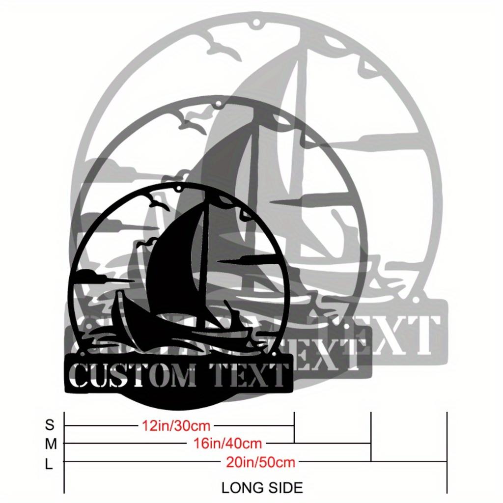 Exclusive Custom Metal Sailboat Wall Art Geometric Decor