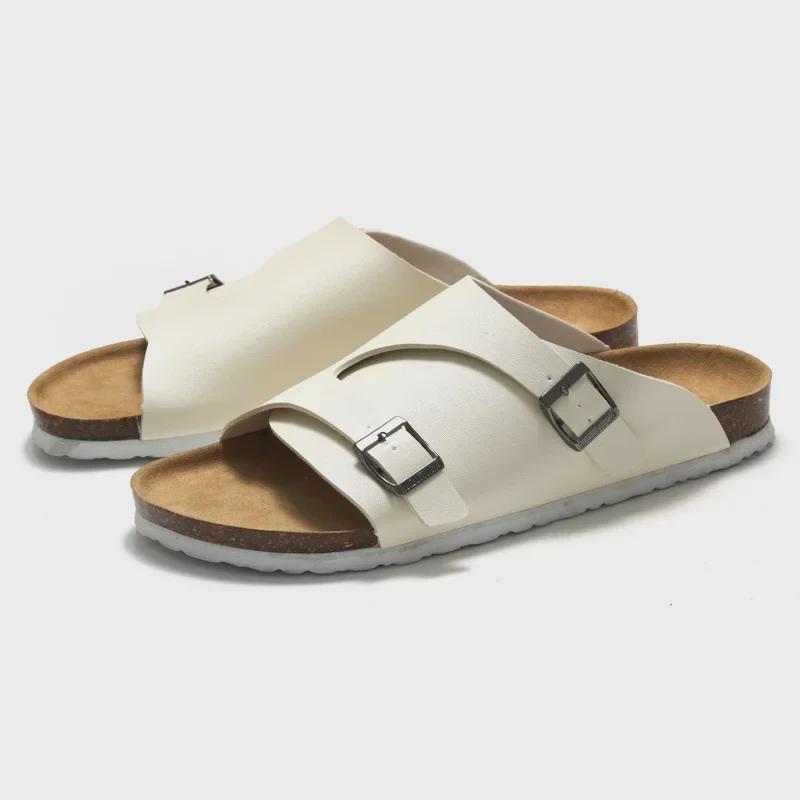 Ruizu Cork Sandals: Unisex Summer Beach Slippers for Couples and Students