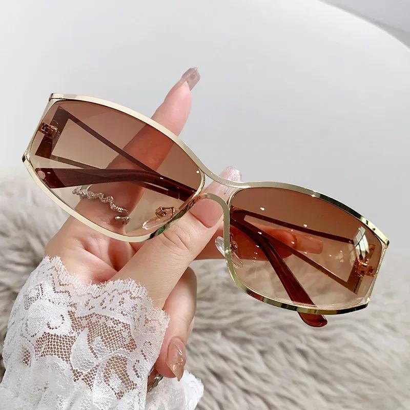 

Gradient Square Sunglasses Women Men Outdoor Colorful Minimalist Sun Glasses Mirror Silver Designer Brand Fashion Other