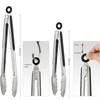 Food Tongs Stainless Steel BBQ Tongs Kitchen Cooking Silicone Tongs Salad Bread Tongs Non-stick BBQ Tongs Kitchen ToolAccessorie