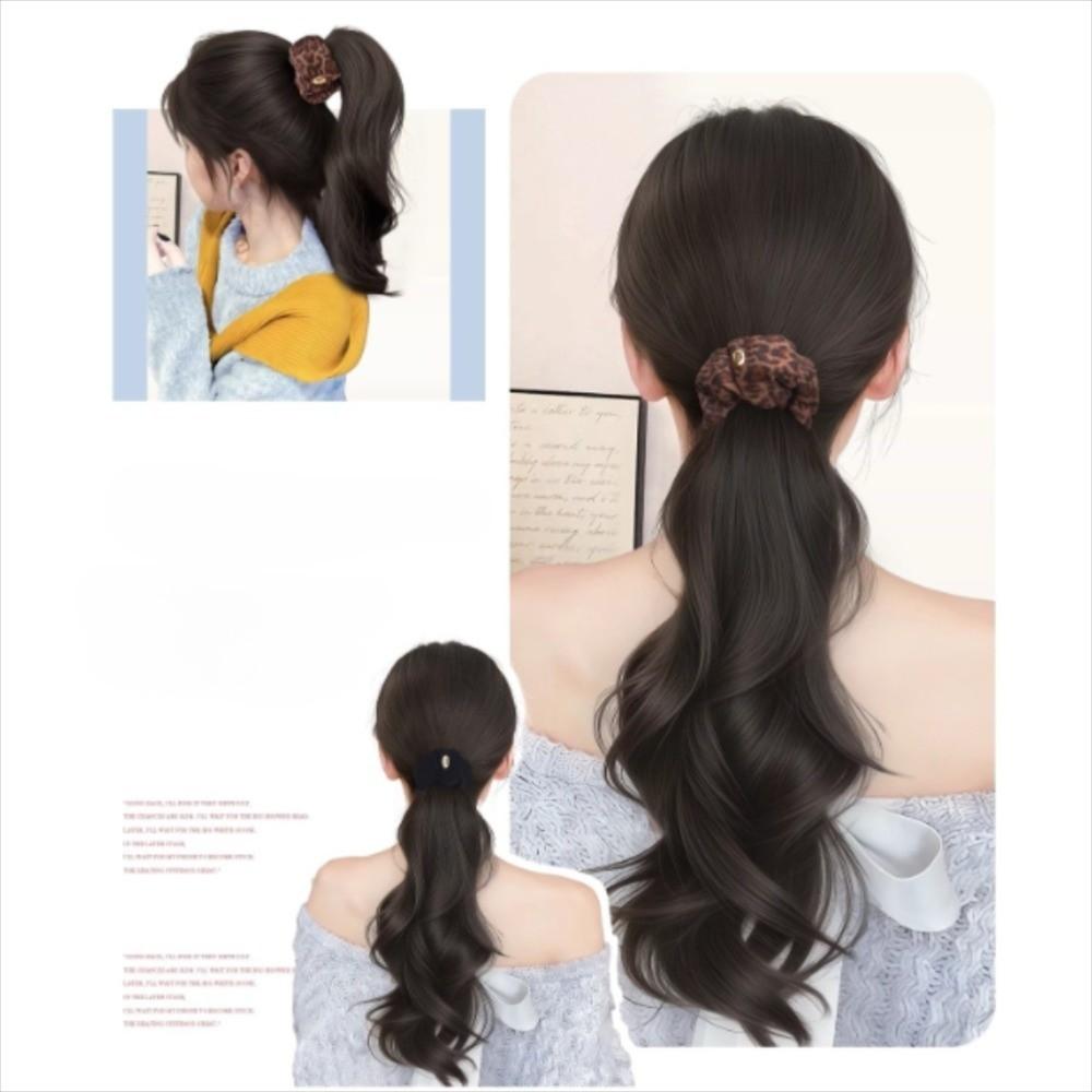 Hair Ties Long Wavy Ponytail Hair Fixed Elastic Hair Bands Ponytail  for Kids and Women