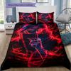Juego de Ropa de Cama con Estampado de Dibujos Animados Colcha Funda de Colcha Funda de Almohada Decoración del Hogar Regalo de Cumpleaños (1 * funda nórdica + 2 * fundas de almohada, sin núcleo)