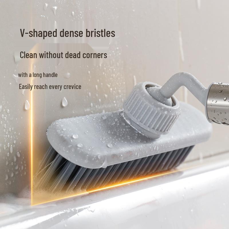 Universal Multi-Functional Floor Brush for Bathroom, Balcony & Tile - Extended Design for No-Dead-Corner Cleaning