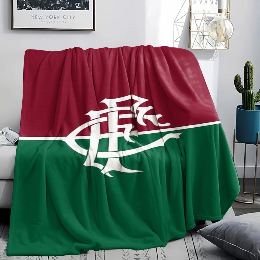 1PC Fluminense Print Flannel Blanket, High quality Comfortable for All Seasons, Home Decor, Warmth and Comfort, Perfect for Christmas Gifts