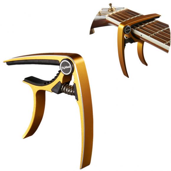 Алюминиевые музыканты рекомендуют каподастр для акустической, электрической или классической гитары, идеально подходящий для банджо жёлтый