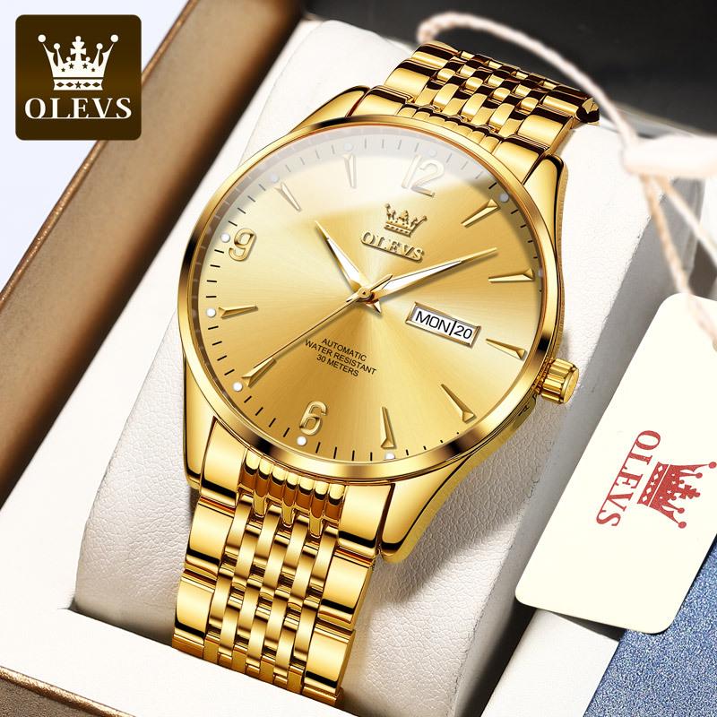 Oulishi Olevs Dual Calendar Automatic Mechanical Men's Watch - Popular Douyin Hot Seller
