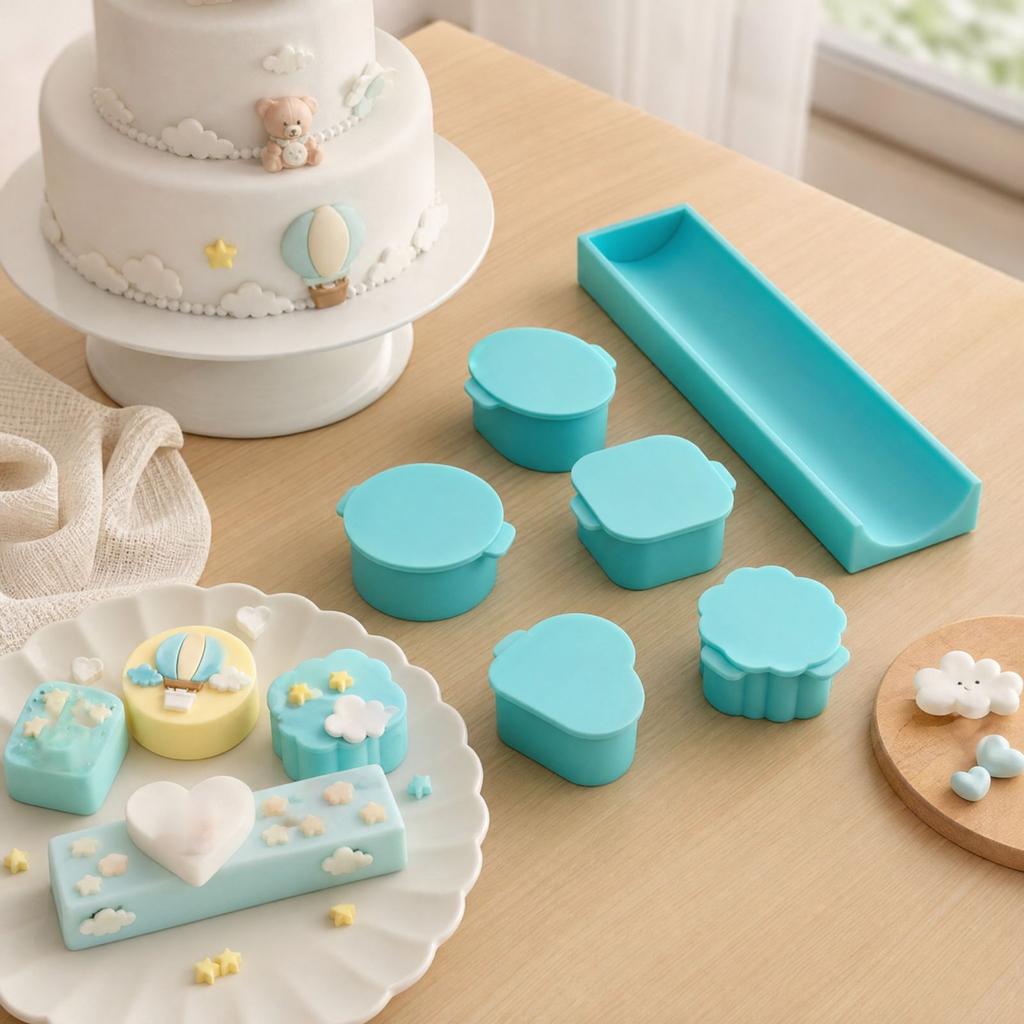 In Heart, Square, Cloud, Oval and Round Shapes for Baking