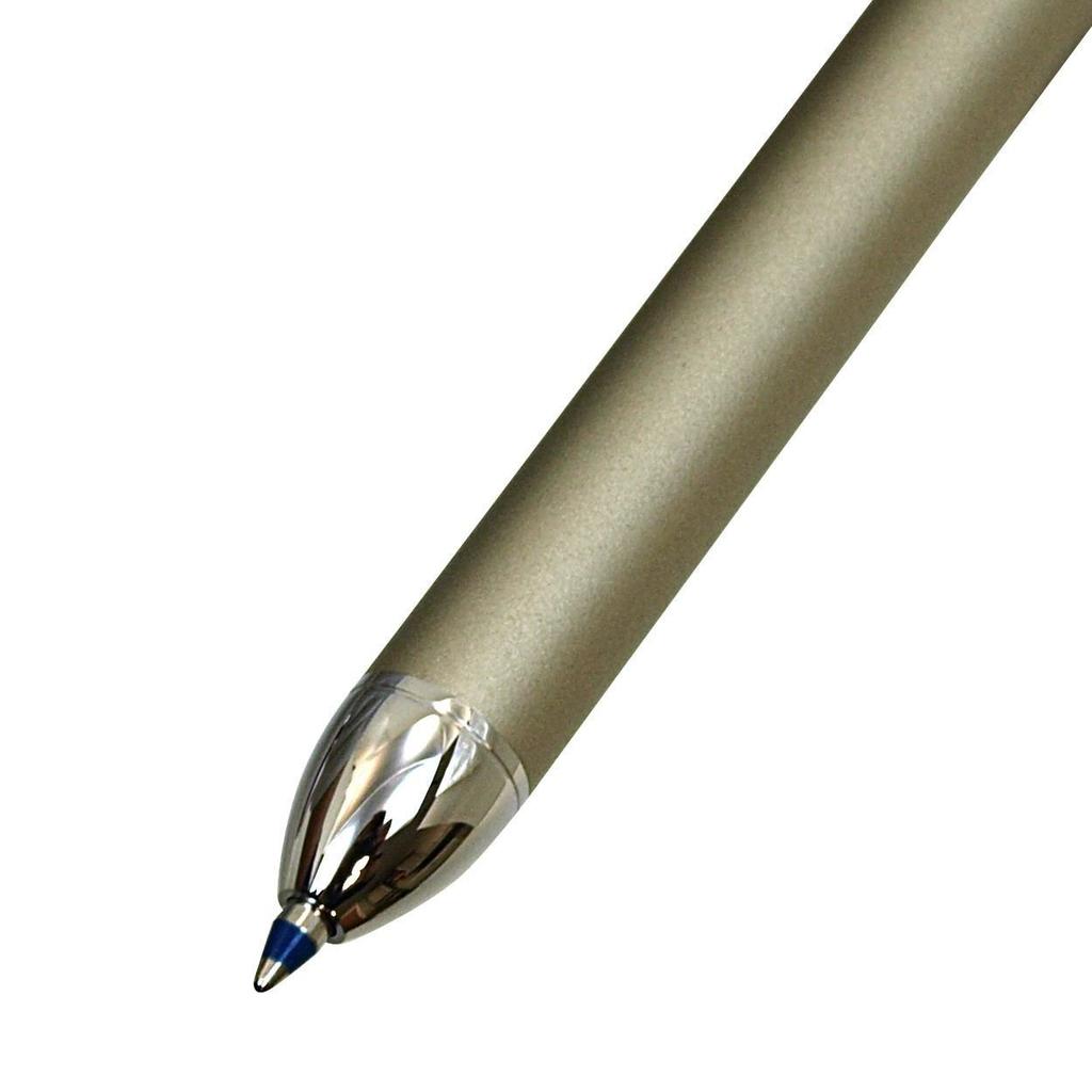 Pilot RiDGE Multicolor Ballpoint with Champagne Gold Pen, 0.7mm, Oil-Based (Black, Red, Blue) Barrel, BKTR-3SR-CGD