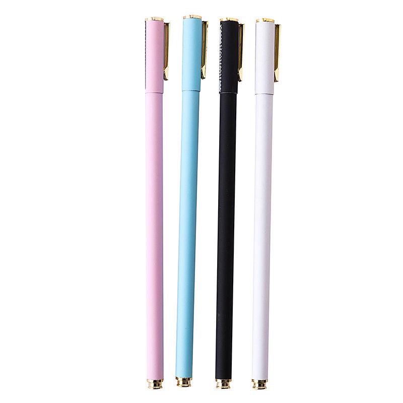 Korean Simple Metal Black Gel Pen - Student & Office Signature Stationery Gift