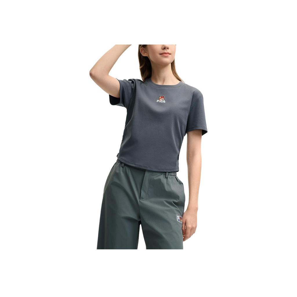 New FILA Lifestyle T Shirt Women's Silent Phantom Gray F11W529120FDY