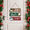 Christmas Party Wooden Door Plate Ornament