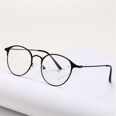 Unisex Metal Round Frame Glasses Classic Optical Glasses Ultralight Myopia Glasses Vision Care Eyewear Eyeglasses -1.0~-4.0