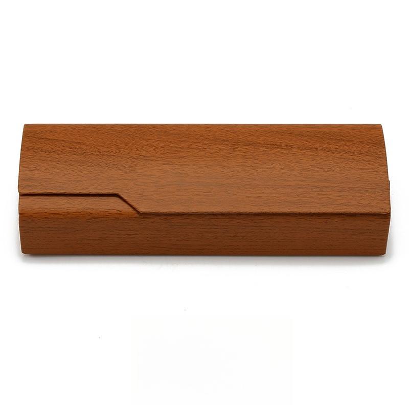 Wood Grain Style Clamshell Glasses Case Can Be Fitted with "Presbyopia Glasses" and "Myopia Glasses" Anti Stress Glasses Case
