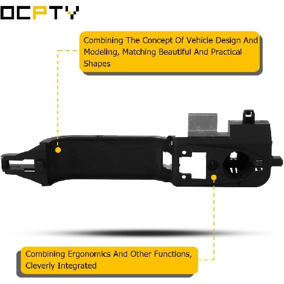 OCPTY Door Handle Exterior Front Driver Left Side Replacement fit 2002-2007 for Ford Focus Black Handle Replace OE 6S4Z-5426685-C 6S43-A224A37AC