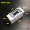PZ30 Outdoor Waterproof Distribution Box with 5/9 Circuits, MCB, and RCD DZ47-63 Circuit Breaker