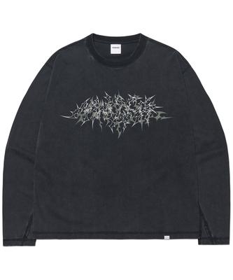 Nomaenyueol Behemoth Langarm-T-Shirt - Gewaschenes Schwarz