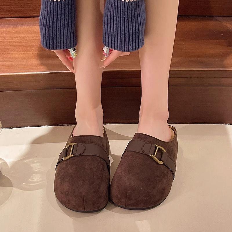 2025 popular niche design heightening versatile slippers women's casual thick-soled fashion foreign style one-pedal women's shoes