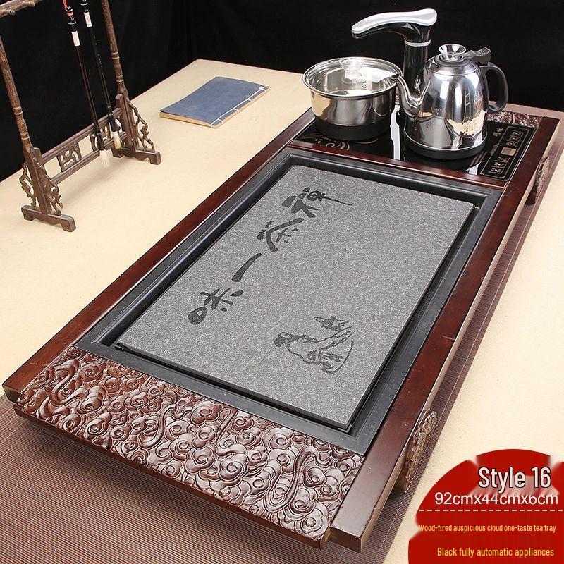 Automatic Solid Wood Kung Fu Tea Set